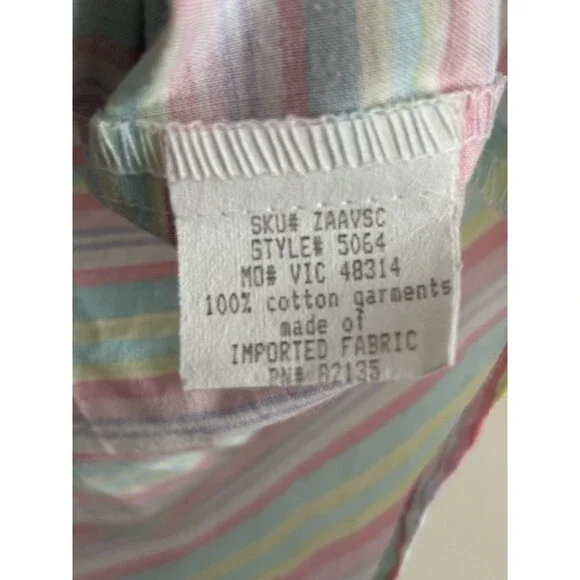 Fresh Produce Womens Medium‎ Collared Button Front Shirt Sleeveless Rainbow Boho - Picture 5 of 6